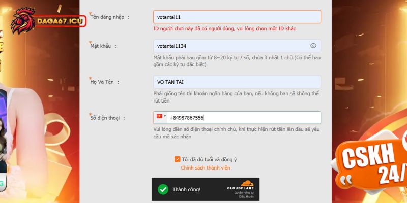 Cách đăng ký DAGA67 siêu đơn giản