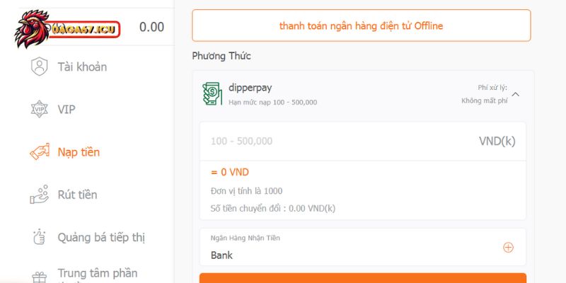 Bật mí cách nạp tiền DAGA67 chuẩn chỉnh cho newbie