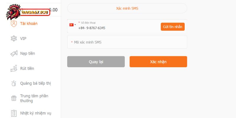 Cách rút tiền DAGA67 chuẩn chỉnh về tài khoản